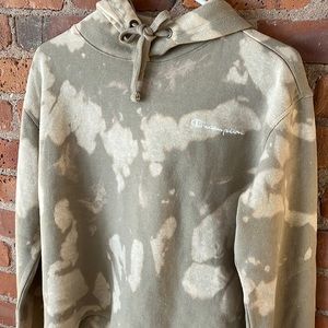 Bleach tie dye Champion hoodie